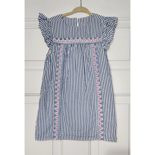 Vineyard Vines Girls Seersucker Embroidered Shift Dress Size 4T - Picture 1 of 6
