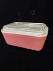 Pyrex Pink Flamingo Vintage Medium Refrigerator Dish Container 0502 W/glass Lid
