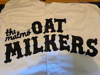 The Malmo Oat Milkers Game Worn Baseball Jersey 48 XL #60 Cameron Foster