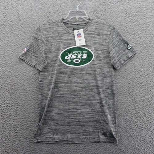 Nike DriFIT NFL New York Jets TShirt Small Gray Mens Team Logo Athletic Tee NWT - Picture 1 of 13