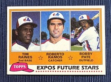 1981 Topps Tim Raines Rock #479 NM-MT Rookie card Montreal Expos Future Stars. rookie card picture