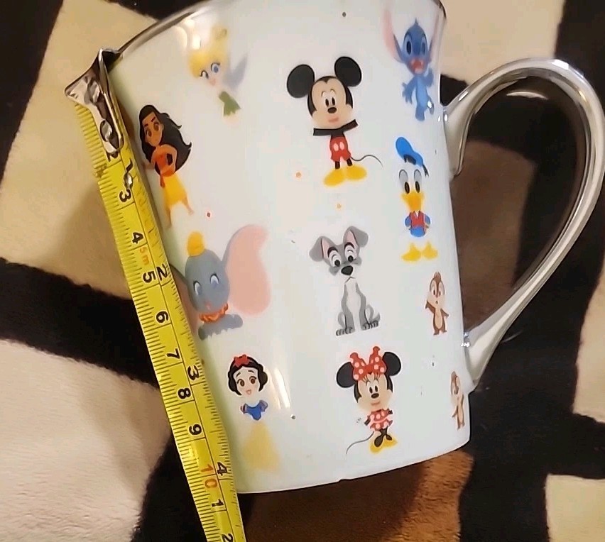  ZRIKE BRANDS BY R SQUARED Disney Characters Ceramic Coffee Mug Silver Trim   K