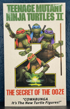 NECA TMNT II 2 The Secret of the Ooze 1991 Movie Turtles 4-Pack VHS Packaging