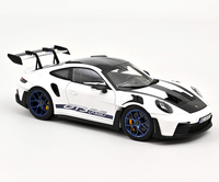 Porsche 911 GT3 Rs, 2022 Weissach-Pack, Weiss-Blau, 1:18 Norev