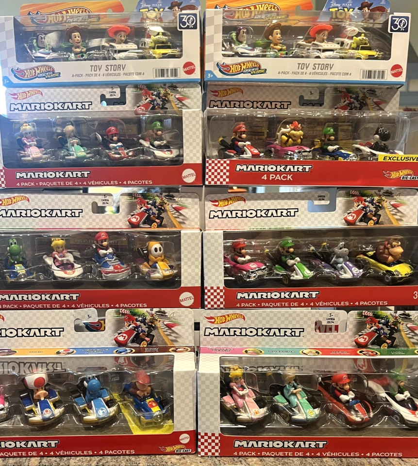 Hot Wheels Toy Story, Marvel, Mario Kart, TMNT, Jurassic World 4packs YOU CHOOSE - Image 4 of 4