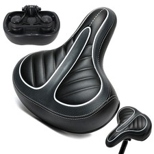Extra Wide Big Bum Bike Bicycle Cycling Gel Cushion Pad Saddle Seat Soft Comfort