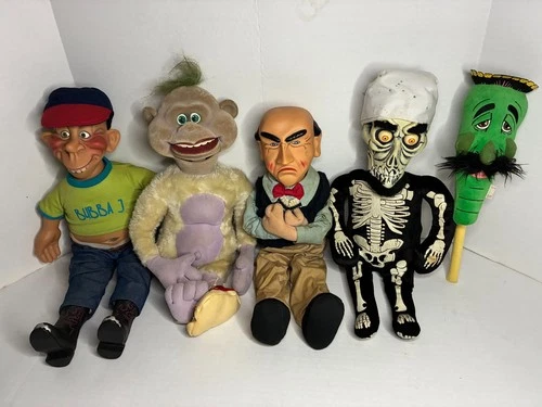 Jeff Dunham Puppet Lot Achmed Peanut 18" Talking Dolls Walter Bubba J Jalapeno