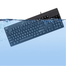 Adesso AKB-630UB WATERPROOF DESKTOP KEYBOARD USB IP67 BLK WASHABLE MED GRADE