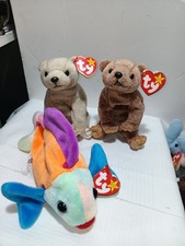 Retired 1999 ty beanie Baby Pecan The Bear  Mint W/Errors Almond/ Lip MWMT 