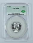 1948-D Washington Quarter MS64 CAC CACg