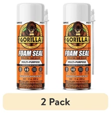 (2 pack) Gorilla Gray Foam Multipurpose Insulating Sealant 12 oz
