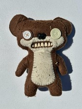 Fuggler Ugly Monster Teddy Bear Nightmare Mr Buttons Brown 9 Plush Toy No Tag