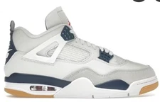 Nike SB Air Jordan 4 Retro SP “White Navy” (DR5415-100) Men’s Size 9.5