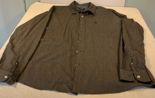 Chaps Men’s Dress Shirt Long Sleeve 2XL Charcoal, Gray Color