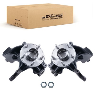 Front L&R Steering Knuckle + Wheel Hub Bearing Assembly for Ford Focus 12-18
