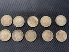 LOT OF (10) US MORGAN 1890 SILVER DOLLARS CIRCULATED 90% Silver peace