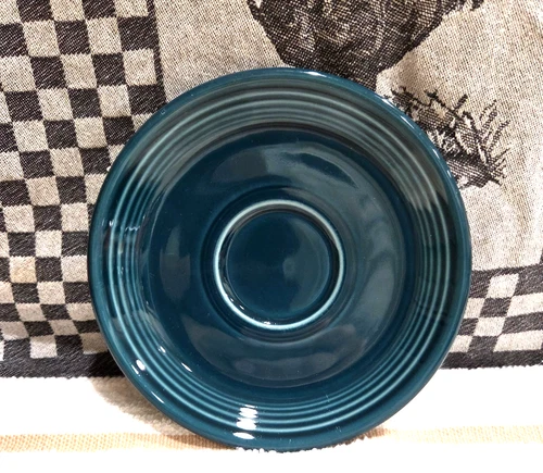 Retired Fiestaware Juniper Tea Cup Saucer ONLY Fiesta Homer Laughlin Blue Green