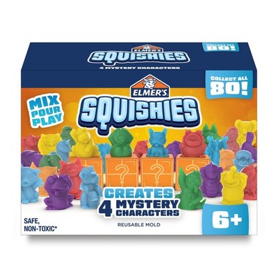 Elmer's Squishies Kids  DIY Activity Kit, Creates 4 Mystery Characters, multi