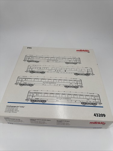 HO SCALE MARKLIN 43209 DB LORELEY SET OF (4) EXPRESS PASSENGER TRAIN CARS - Picture 4 of 9