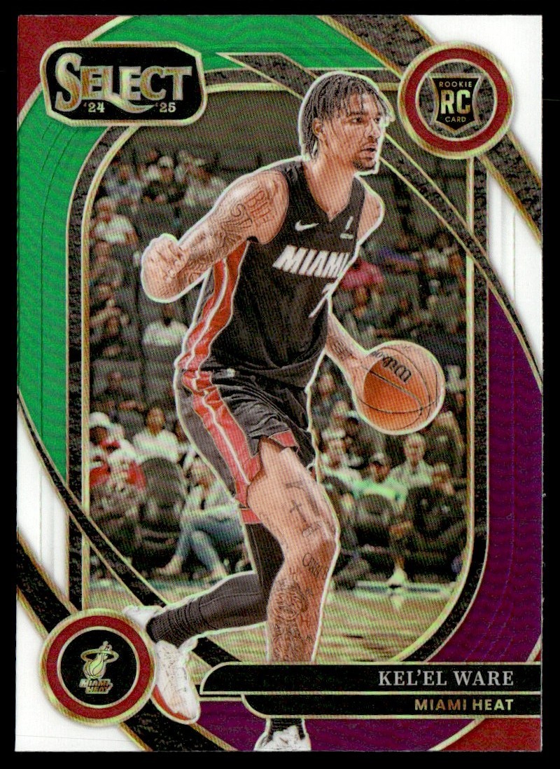 2024-25 Panini Select Courtside Green White Purple Kel'el Ware RC #273