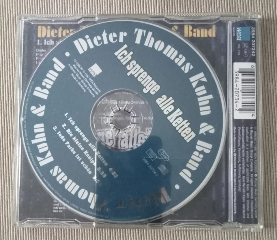 DIETER THOMAS KUHN & BAND - ICH SPRENGE ALLE KETTEN / CD Single / 1997 - Bild 2 von 2