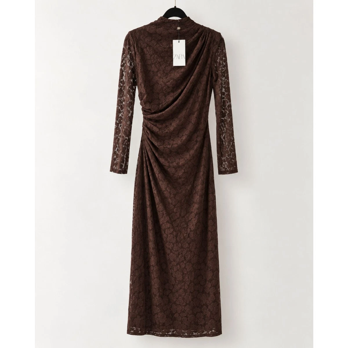 zara brown dress long sleeve Dresses for Women for sale ZW COLLECTION TUNIC DRESS