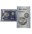 Two Silver Classics 1942 Walking Liberty Half 1941 Mercury Dime 90% Silver