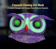 X Box One S|X Fallout 76 Fasnacht Glowing Owl Mask Apparel