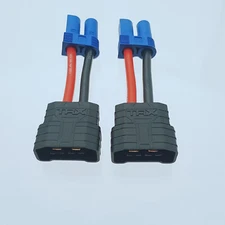 2pcs EC5 female to Fit Compatible Traxxas trx female cable for new id charger