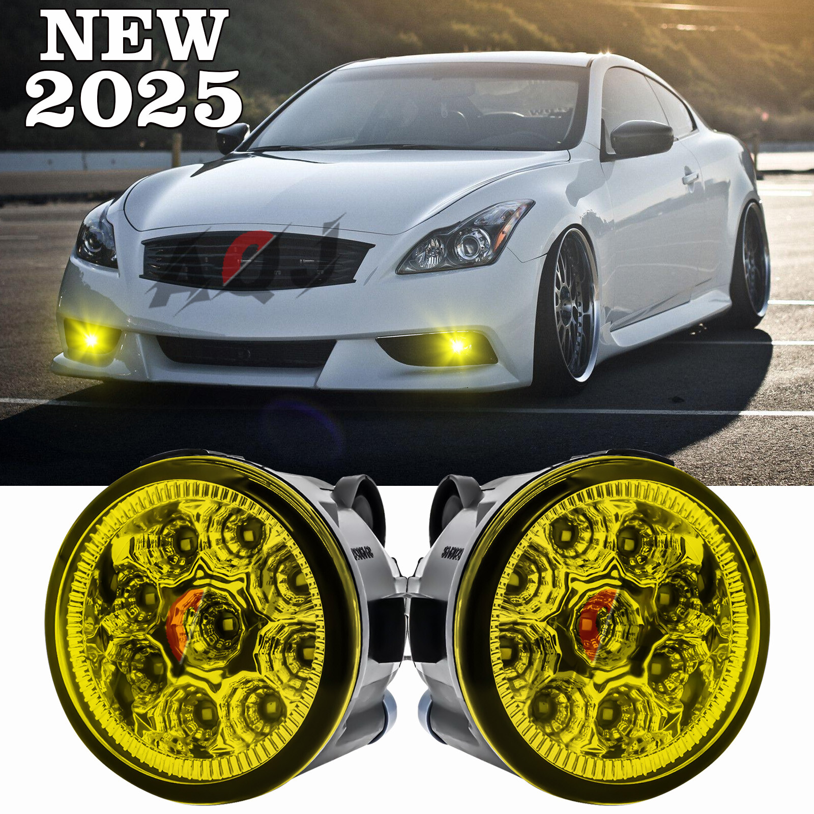 2011-2017 Nissan Quest Yellow LED Fog Light Replacement Pair 2X