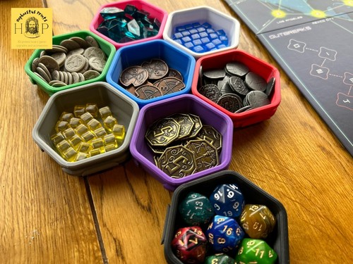 Bandejas de recursos/tokens de juego de mesa entrelazadas de conexión - apilables - Imagen 6 de 24