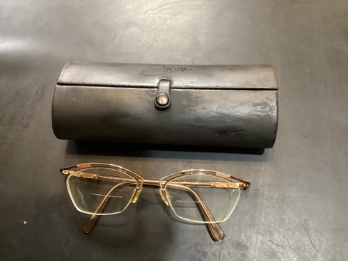 CAZAL MOD 404 97 Gold-Colored Metal Eyeglass Frames 52-15-130 W/Case (274)