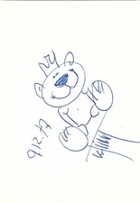 Reinhold W. Timm Zeichnung mit Autogramm signed 10x15 cm Karteikarte