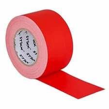 3" x 60 Yard 72mm x 55 m 11 mil STIKK Red Gaffers Tape No Residue Cloth Matte