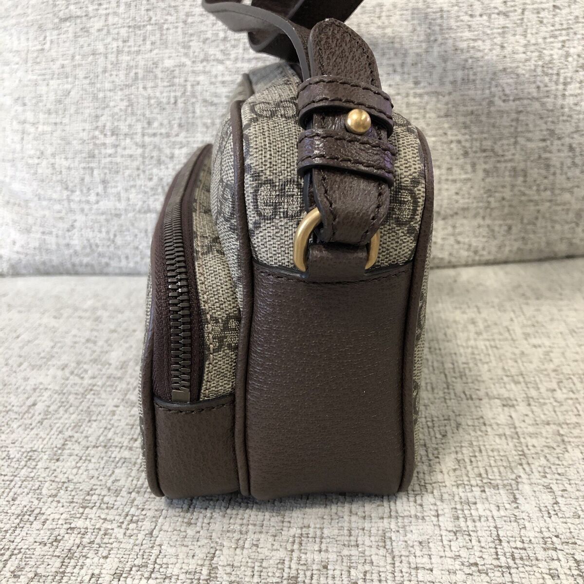 NEW GUCCI 723312 Ophidia Beige ebony GG Supreme small messenger