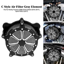Dot Air Cleaner Filter Gray Intake For Harley 08-2016 Touring Road Street Glide