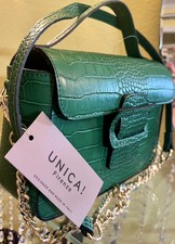 Vera Pelle Italian  Leather Green Bag $99