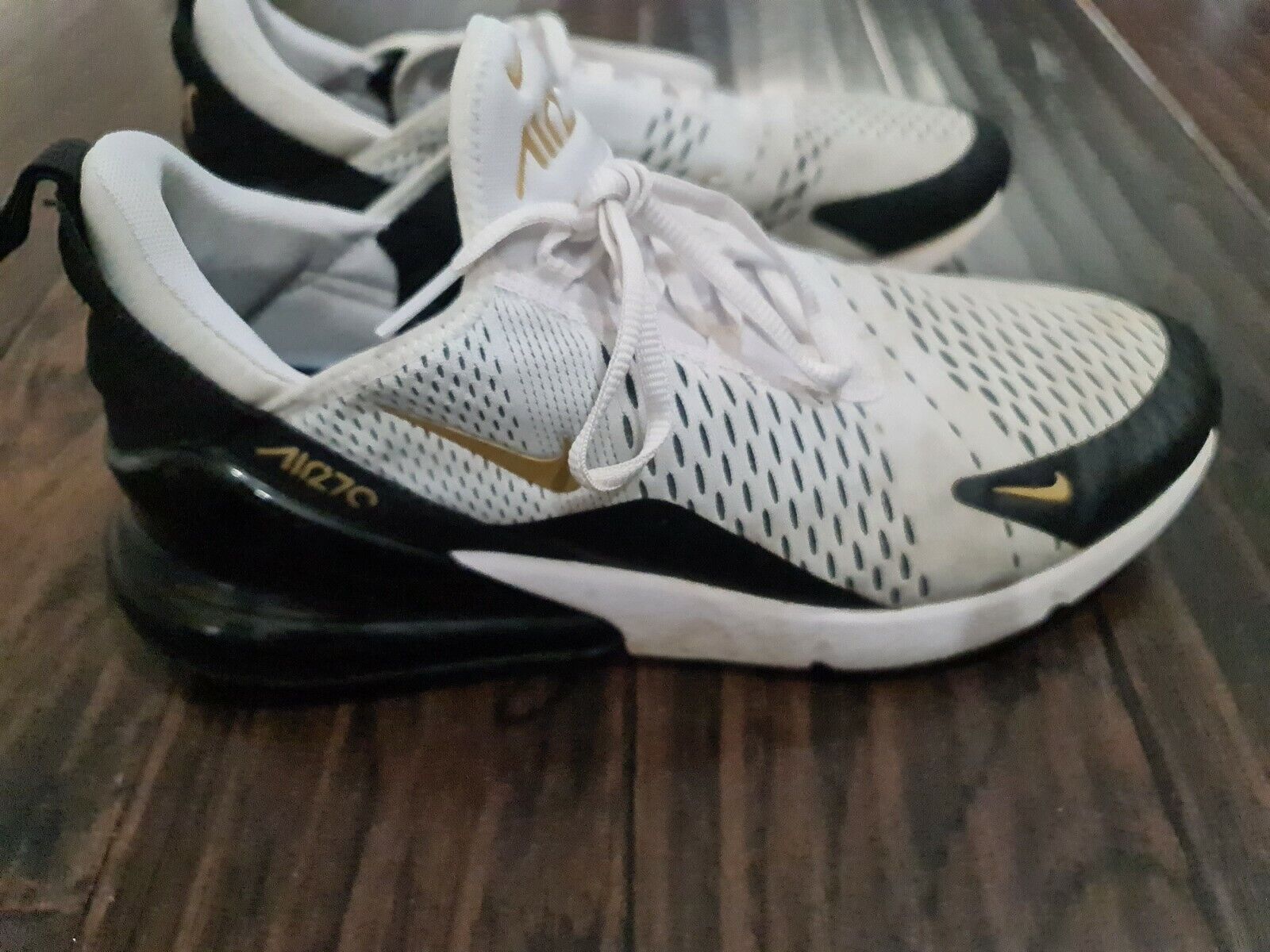 humedad zona cuero Nike Air 27C Shoes Size 11 M Off White Gold Black Running Mesh Men  AV7892-100 | eBay