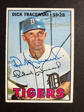 Dick Tracewski Signed 1967 Topps Baseball Card High 559 Auto Autograph White Sox
