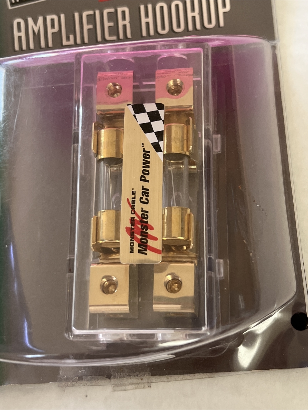 Monster Cable Car Audio Gold Amplifier Fuse Block 30 Amp Gold Fuse 1995