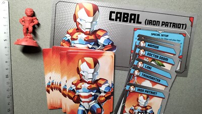CABAL IRON PATRIOT + Deck Marvel United Multiverse – Exclusivité Kickstarter CMON