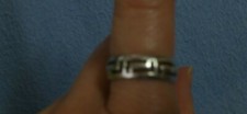 925 Silver band openwork ring Greek key/meander 