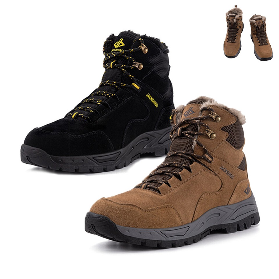 JACKSHIBO Botas Impermeables Botines Forrados Zapatos de Invierno Zapatos para Hombre