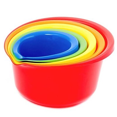  Select Plastic Mixing Bowl, 5 piece set, Multiple Color 