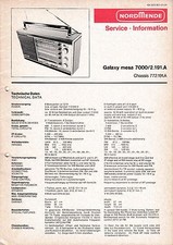 Manuale Di Servizio Per Nordmende Galaxy Mesa 7000 2.191 A