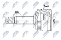 NPZ-HY-550 NTY Gelenksatz, Antriebswelle FüR Hyundai,Hyundai (Beijing),Kia