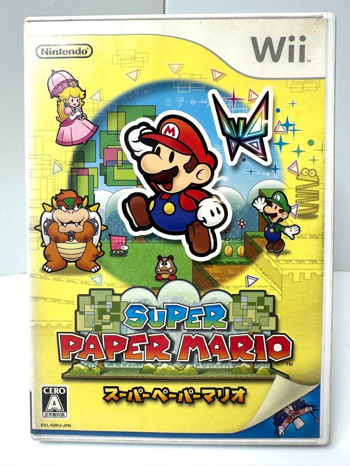 Wii Super Paper Mario Japan Version CIB Complete Tested Works Nintendo Action