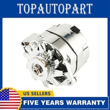 Alternator for 110Amp Chrome 1 Wire Self Exciting Street Rod GM 350 SBC BBC 