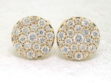 Paar Brillant Ohrstecker 585 Gelbgold 14K   42 Diamanten  0,50ct  Ohrschrauben