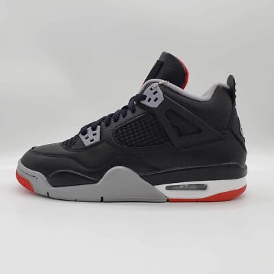 Nike Air Jordan 4 Retro GS Bred Reimagined Size 7Y / Womens 8.5
